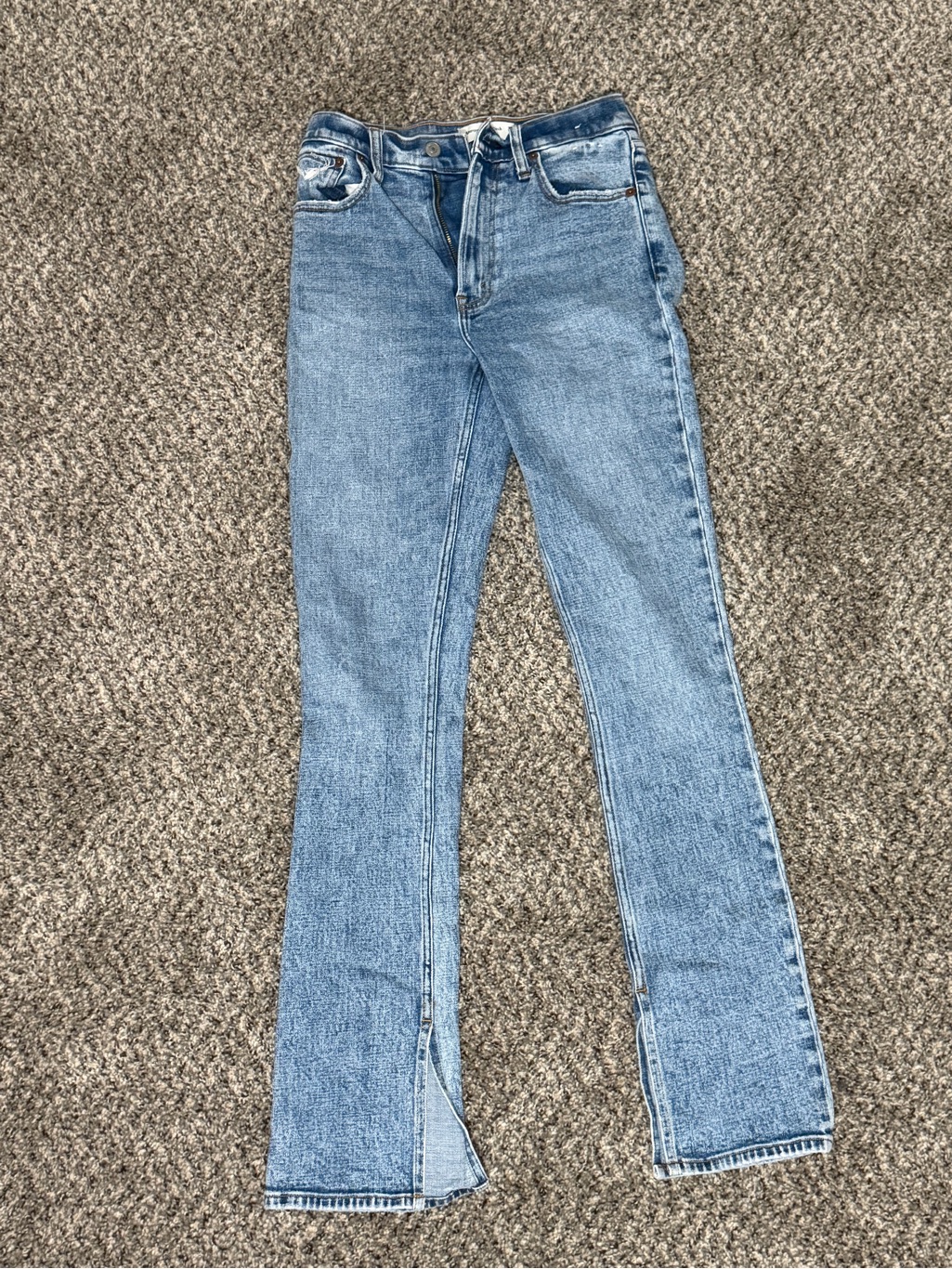Abercrombie & Fitch High Rise Skinny Light Wash Blue Denim Jeans